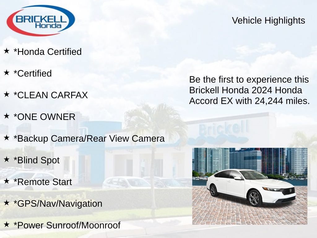 Certified 2024 Honda Accord EX image 9