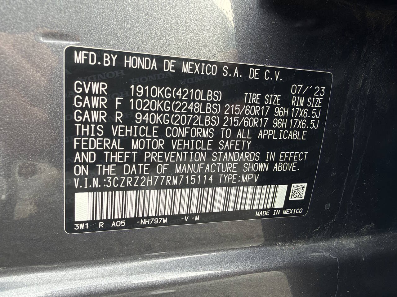 Used 2024 Honda HR-V EX-L image 29