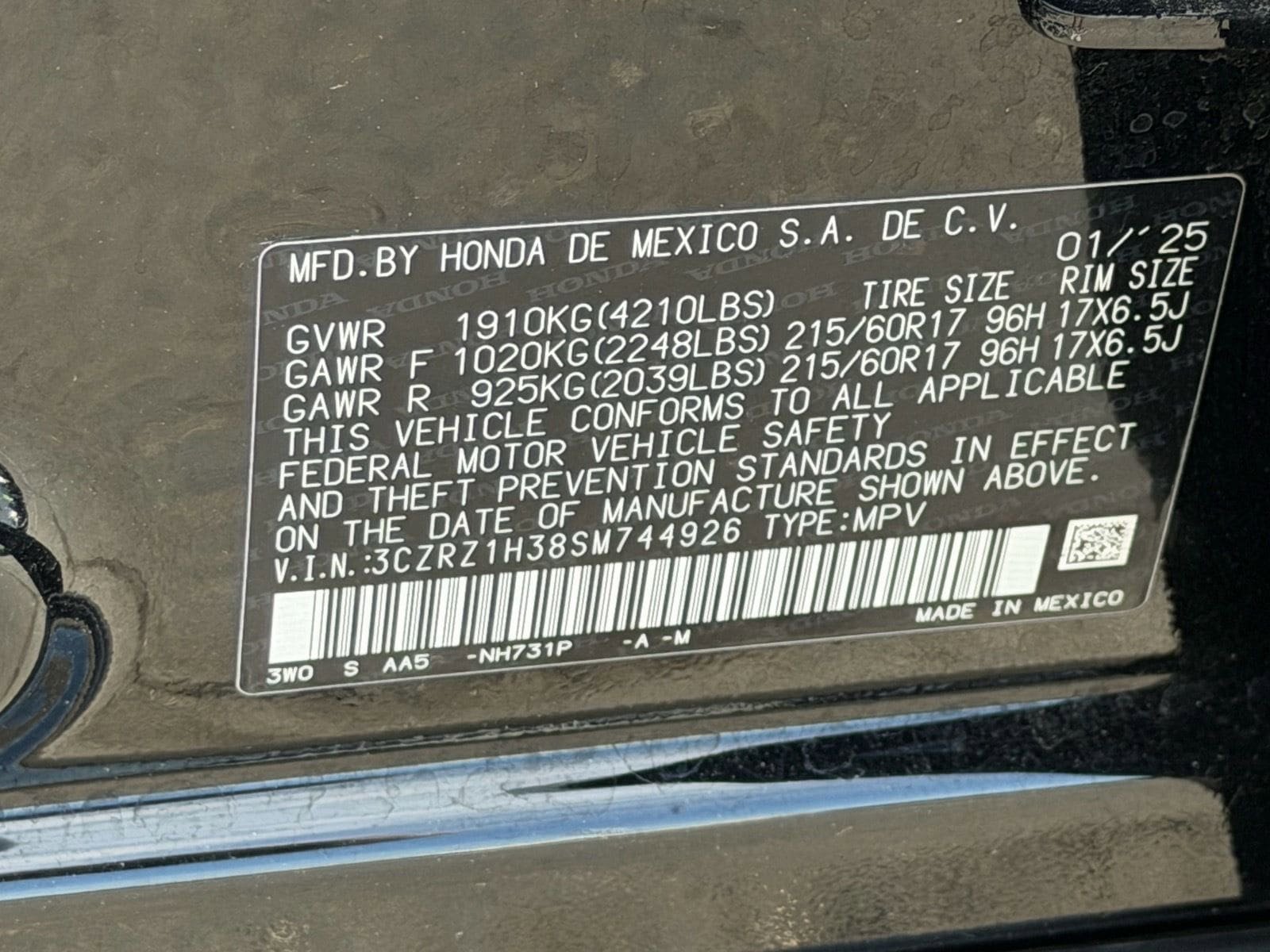 Used 2025 Honda HR-V LX image 33