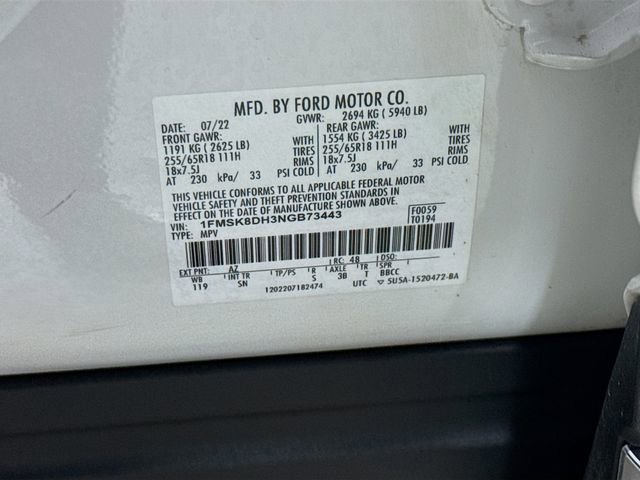 Used 2022 Ford Explorer XLT w/ Equipment Group 202A image 32