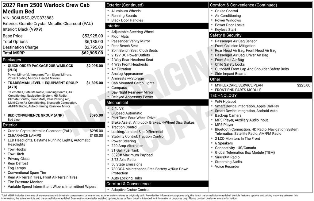 New 2027 RAM 2500 Warlock AWD/4WD image 2