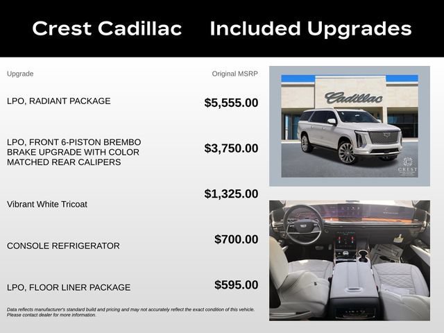 New 2026 Cadillac Escalade ESV Platinum Luxury w/ LPO, Radiant Package AWD/4WD image 5