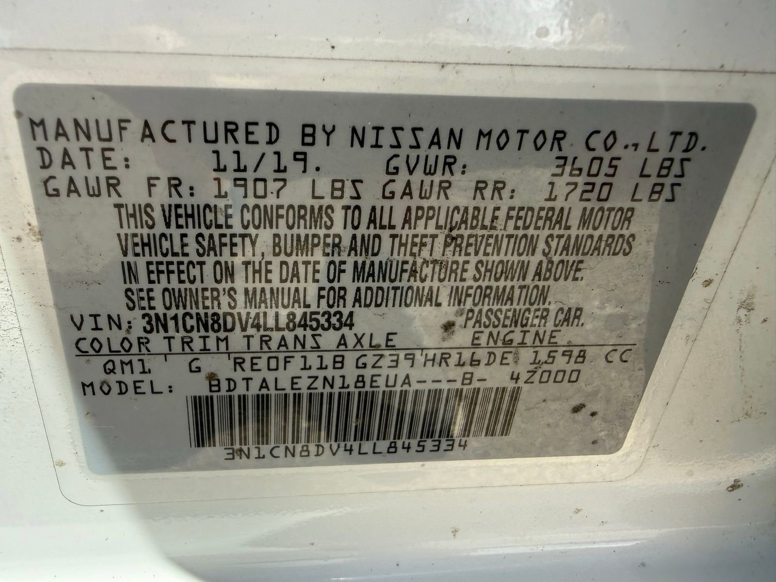 Used 2020 Nissan Versa S image 42