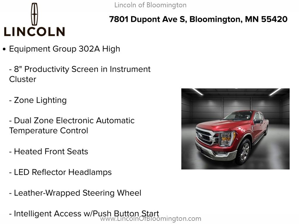 Used 2022 Ford F150 XLT w/ Equipment Group 302A High AWD/4WD image 9