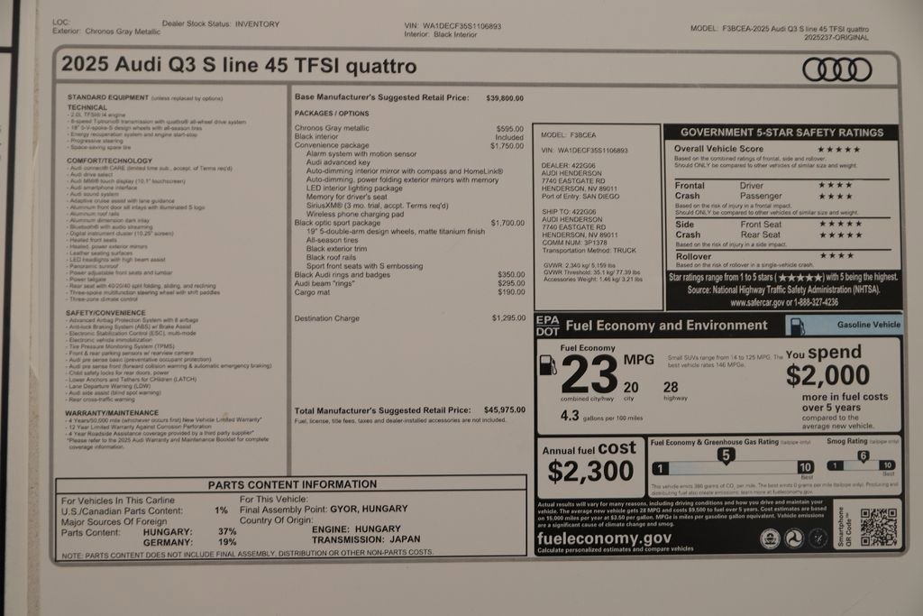New 2025 Audi Q3 2.0T Premium image 32