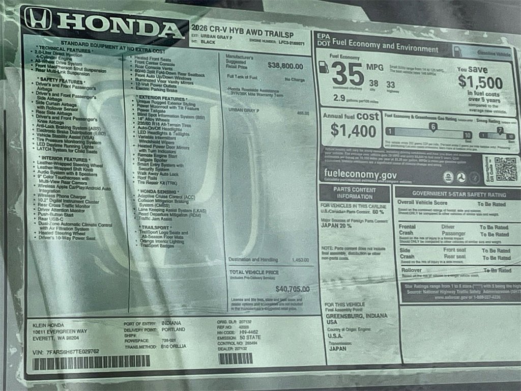 New 2026 Honda CR-V TrailSport image 34