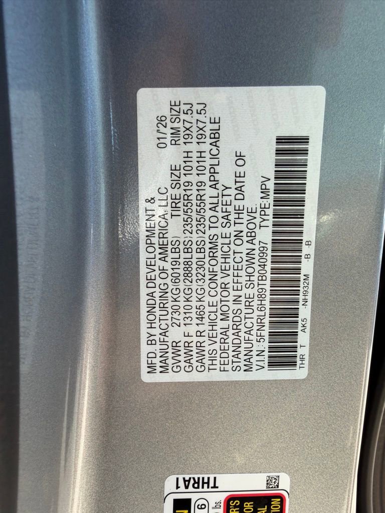 New 2026 Honda Odyssey Touring image 26