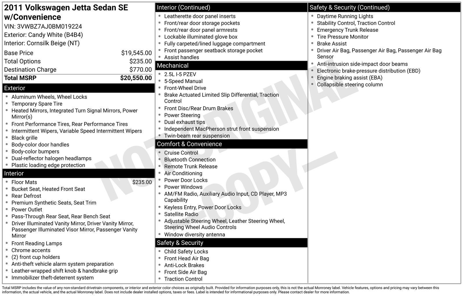 Used 2011 Volkswagen Jetta SE FWD image 5