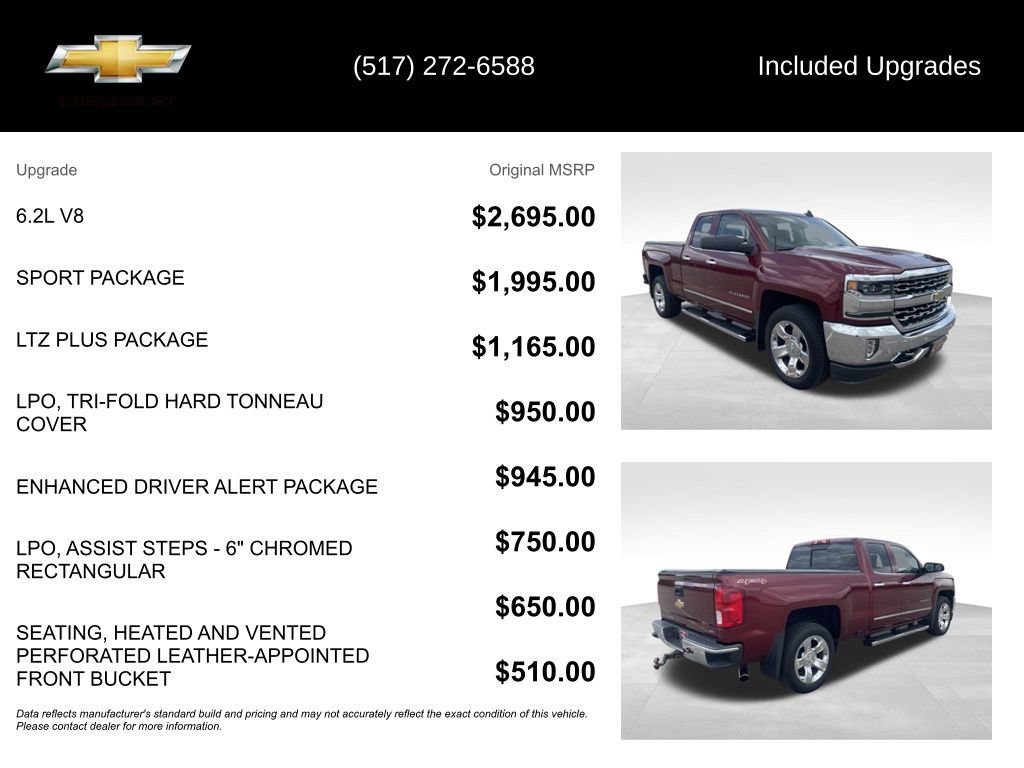 Used 2017 Chevrolet Silverado 1500 LTZ w/ Sport Package AWD/4WD image 5