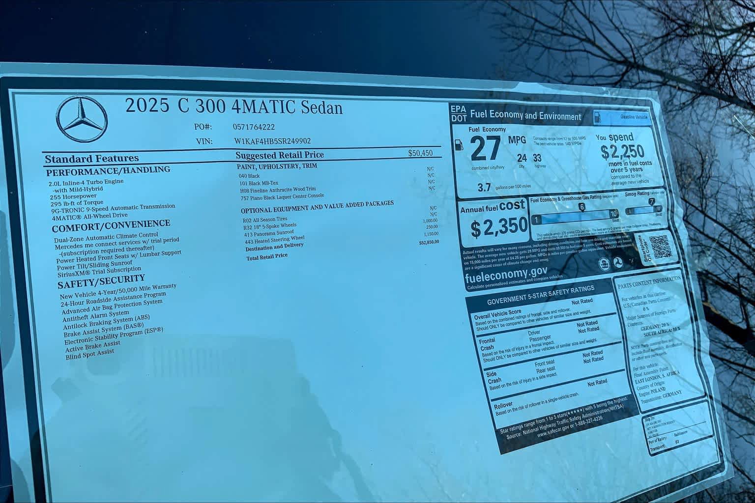 Used 2025 Mercedes-Benz C 300 4MATIC Sedan image 19