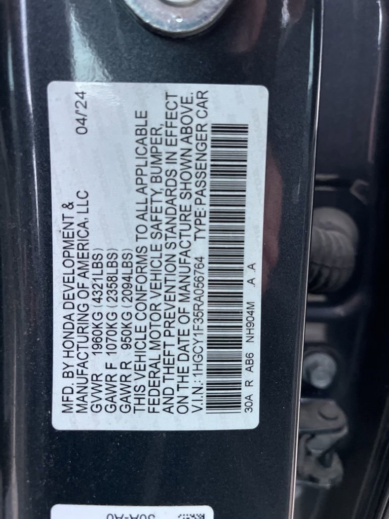 Certified 2024 Honda Accord EX image 7