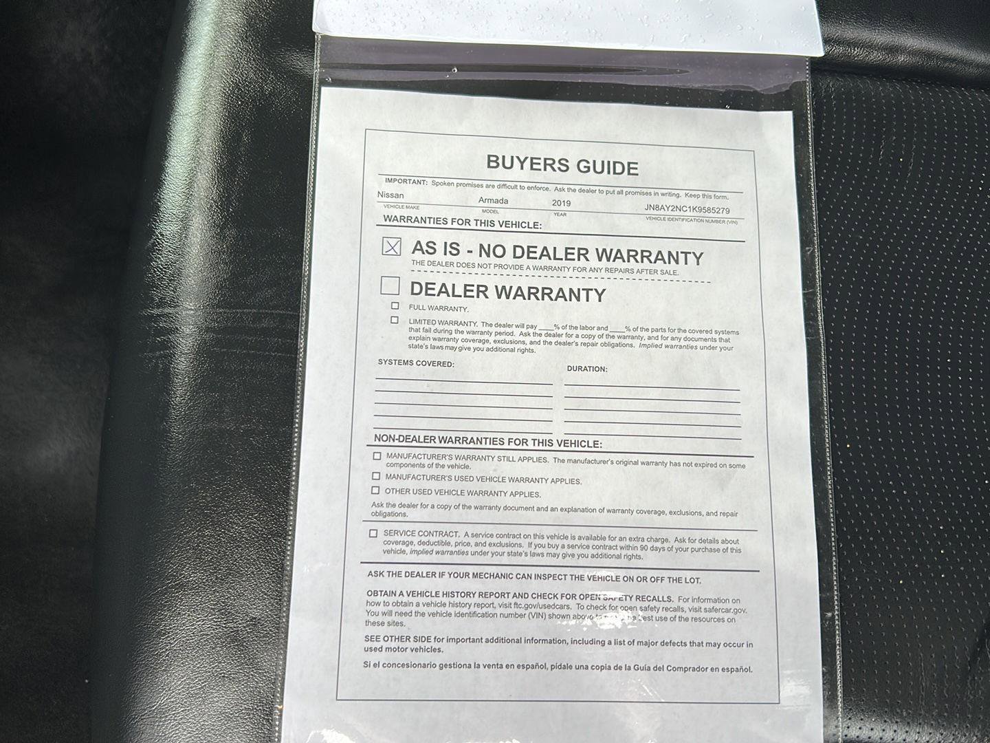 Used 2019 Nissan Armada Platinum w/ Interior Lighting Package image 37