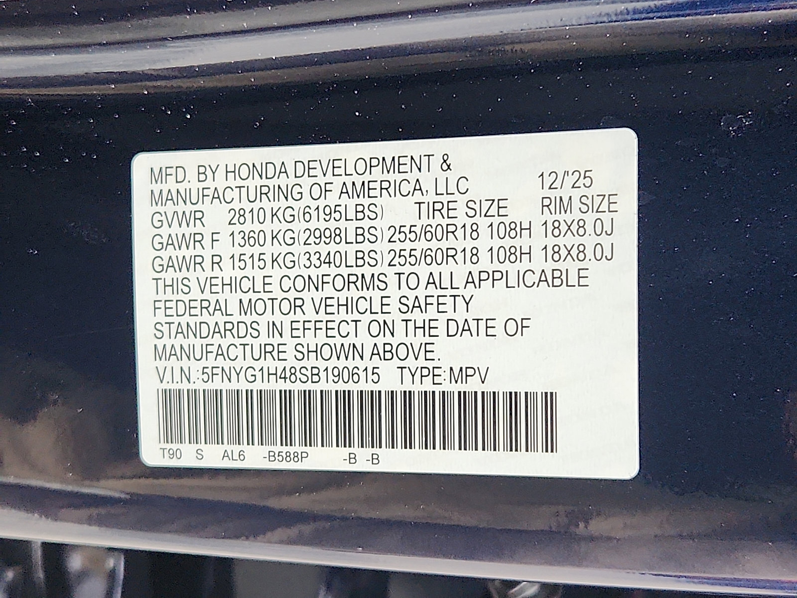 New 2025 Honda Pilot EX-L image 16