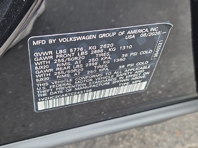 New 2026 Volkswagen Atlas Cross Sport SE AWD/4WD image 10