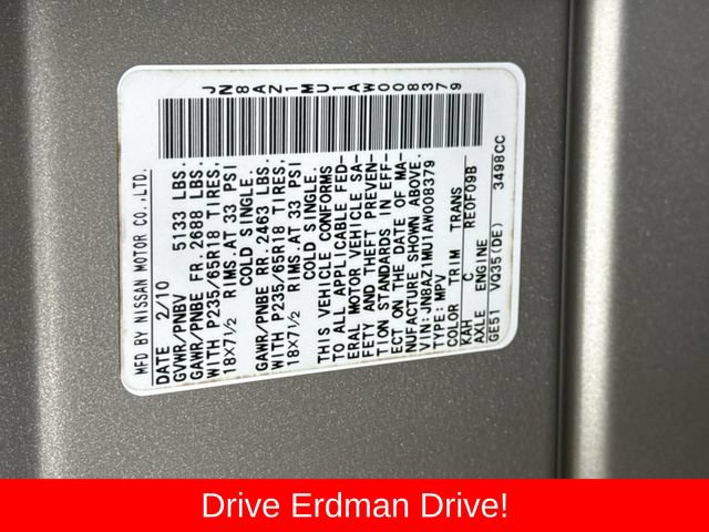 Used 2010 Nissan Murano SL w/ Navigation Pkg FWD image 32
