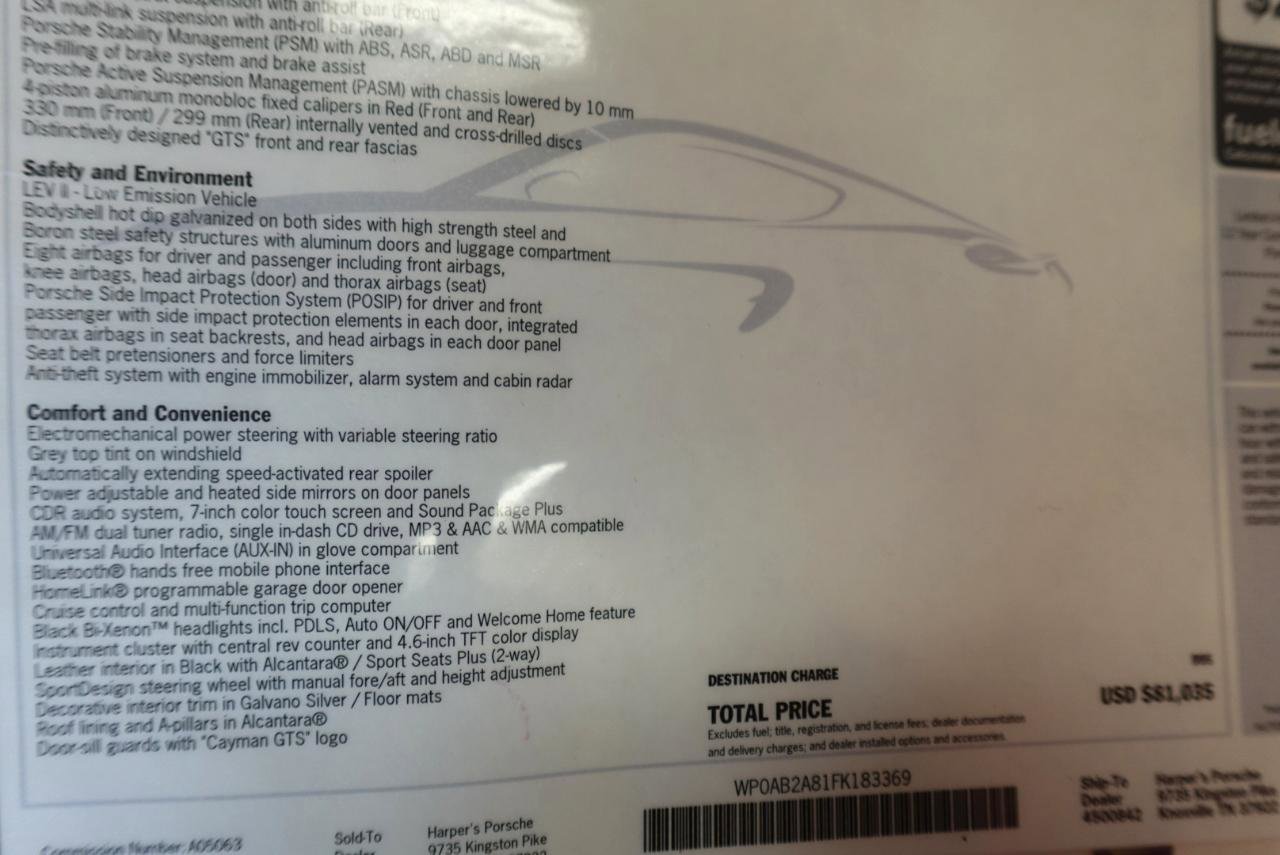 Used 2015 Porsche Cayman GTS image 18