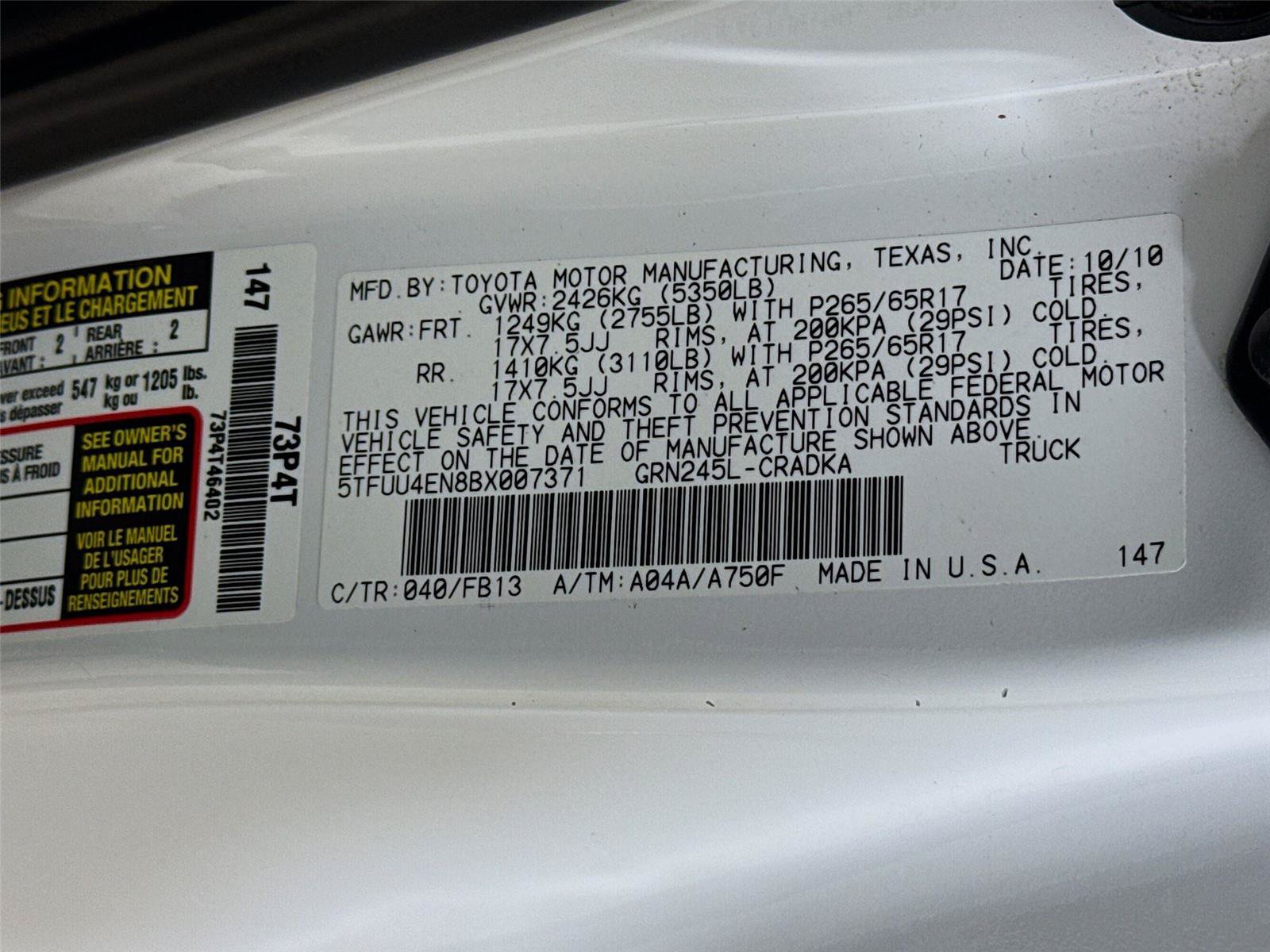 Used 2011 Toyota Tacoma 4x4 Access Cab V6 w/ TRD Sport Pkg image 21