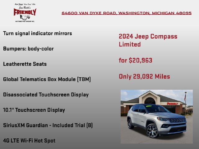 Used 2024 Jeep Compass Limited AWD/4WD image 30