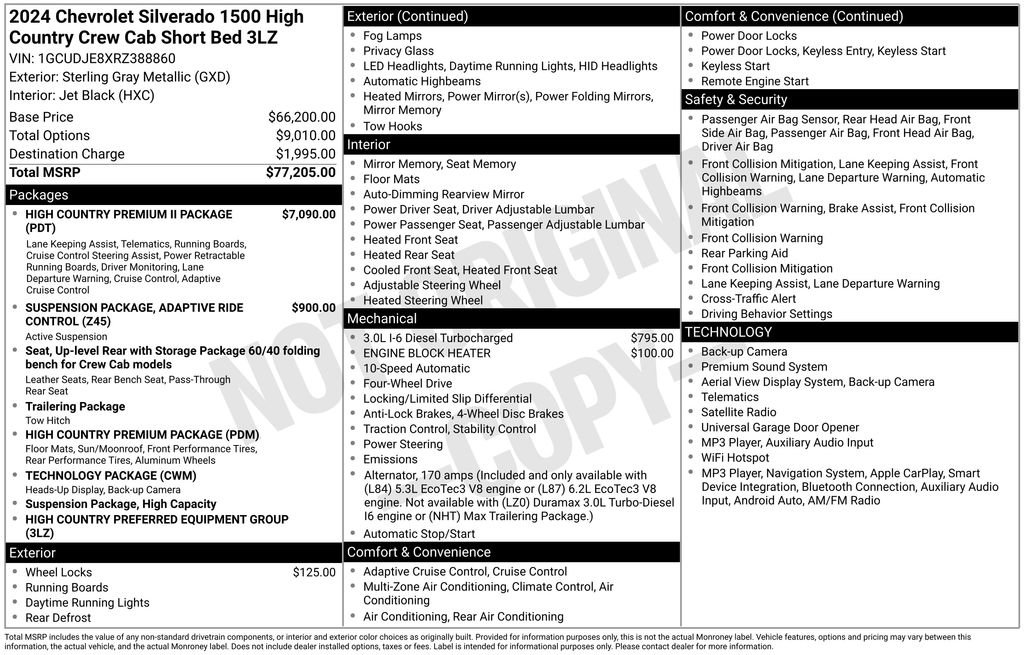 Used 2024 Chevrolet Silverado 1500 High Country AWD/4WD image 27