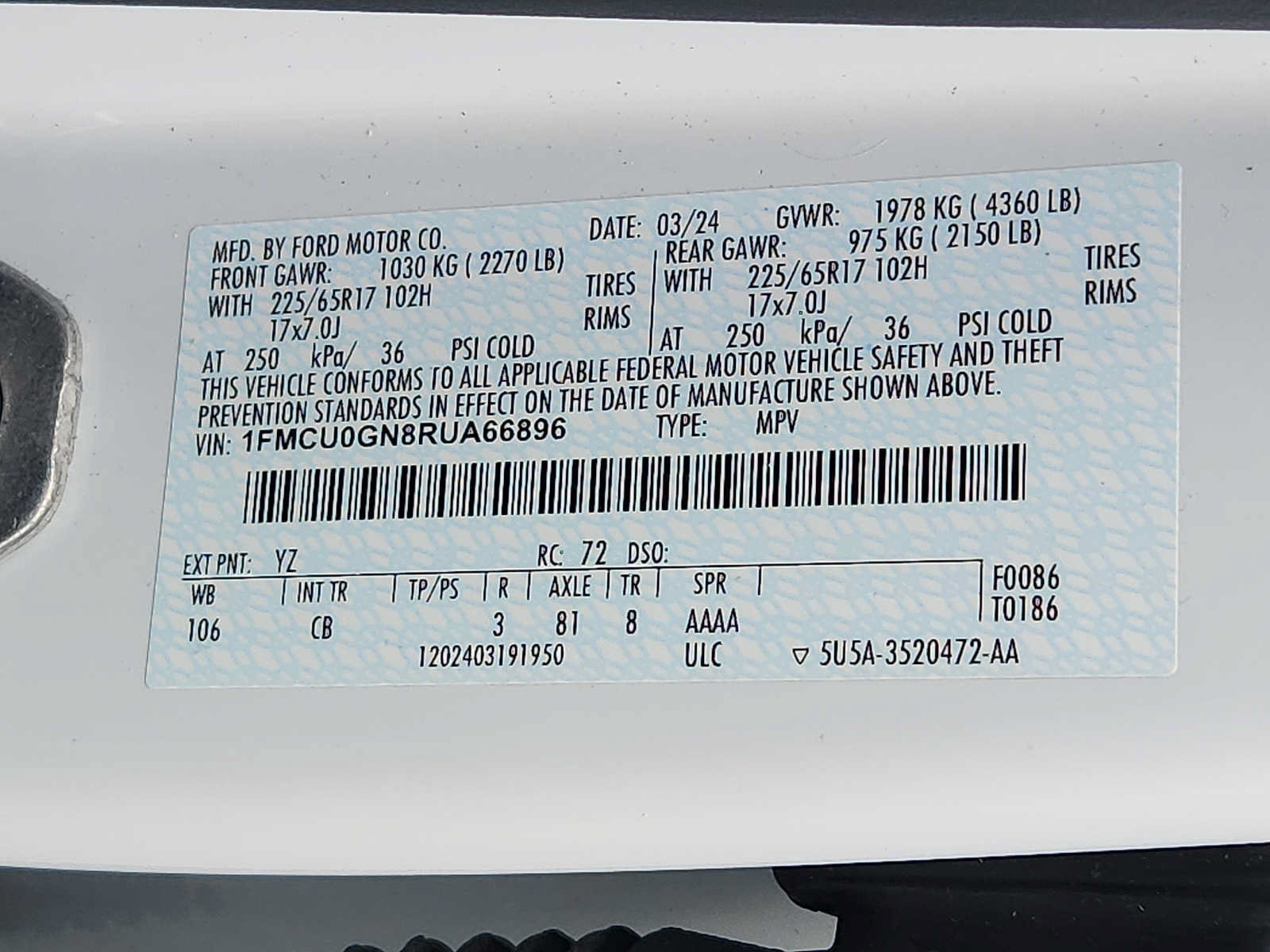 Used 2024 Ford Escape Active FWD image 26