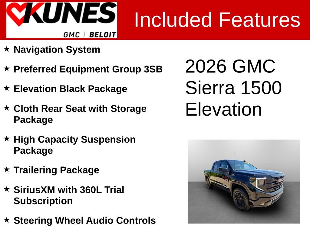 New 2026 GMC Sierra 1500 Elevation w/ Preferred Package AWD/4WD image 2