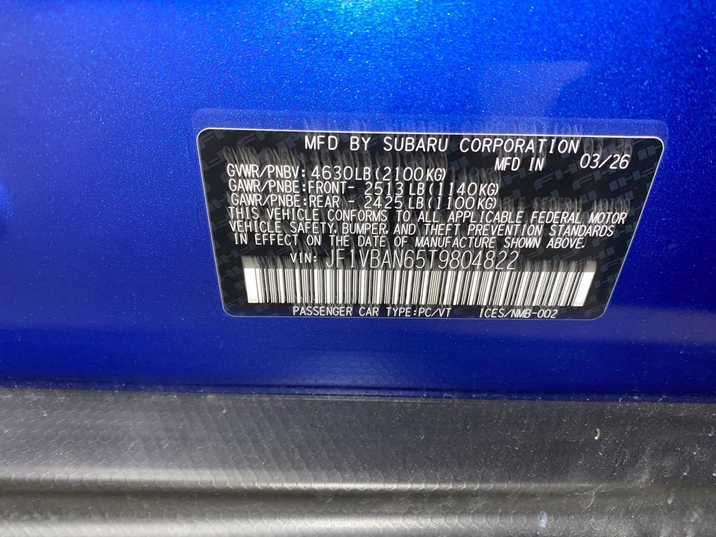 New 2026 Subaru WRX Limited AWD/4WD image 27