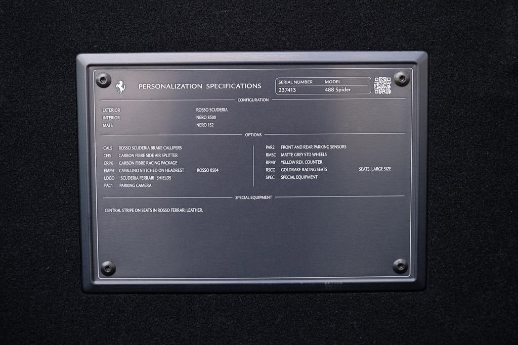 Certified 2018 Ferrari 488 Spider image 13