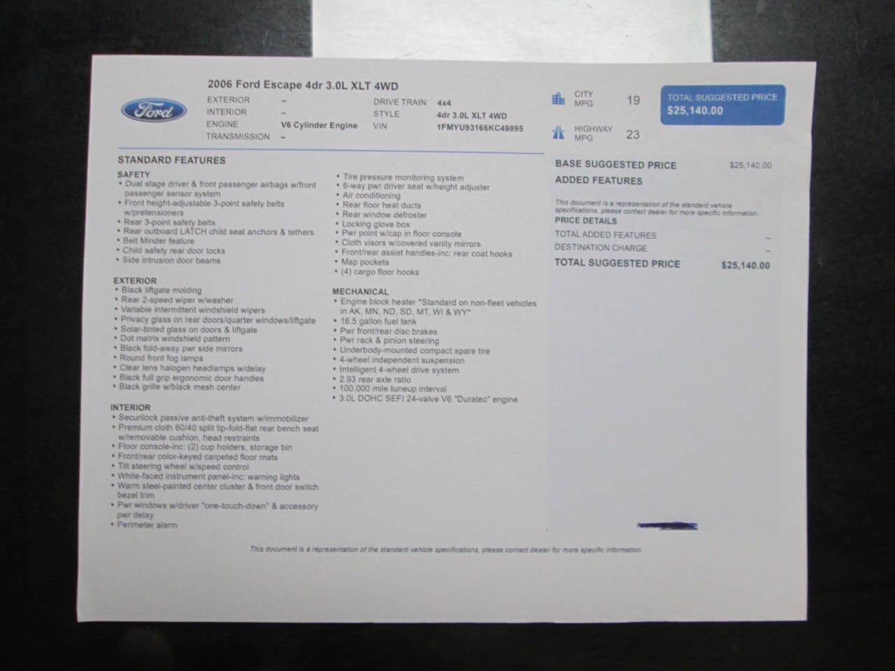 Used 2006 Ford Escape XLT AWD/4WD image 30