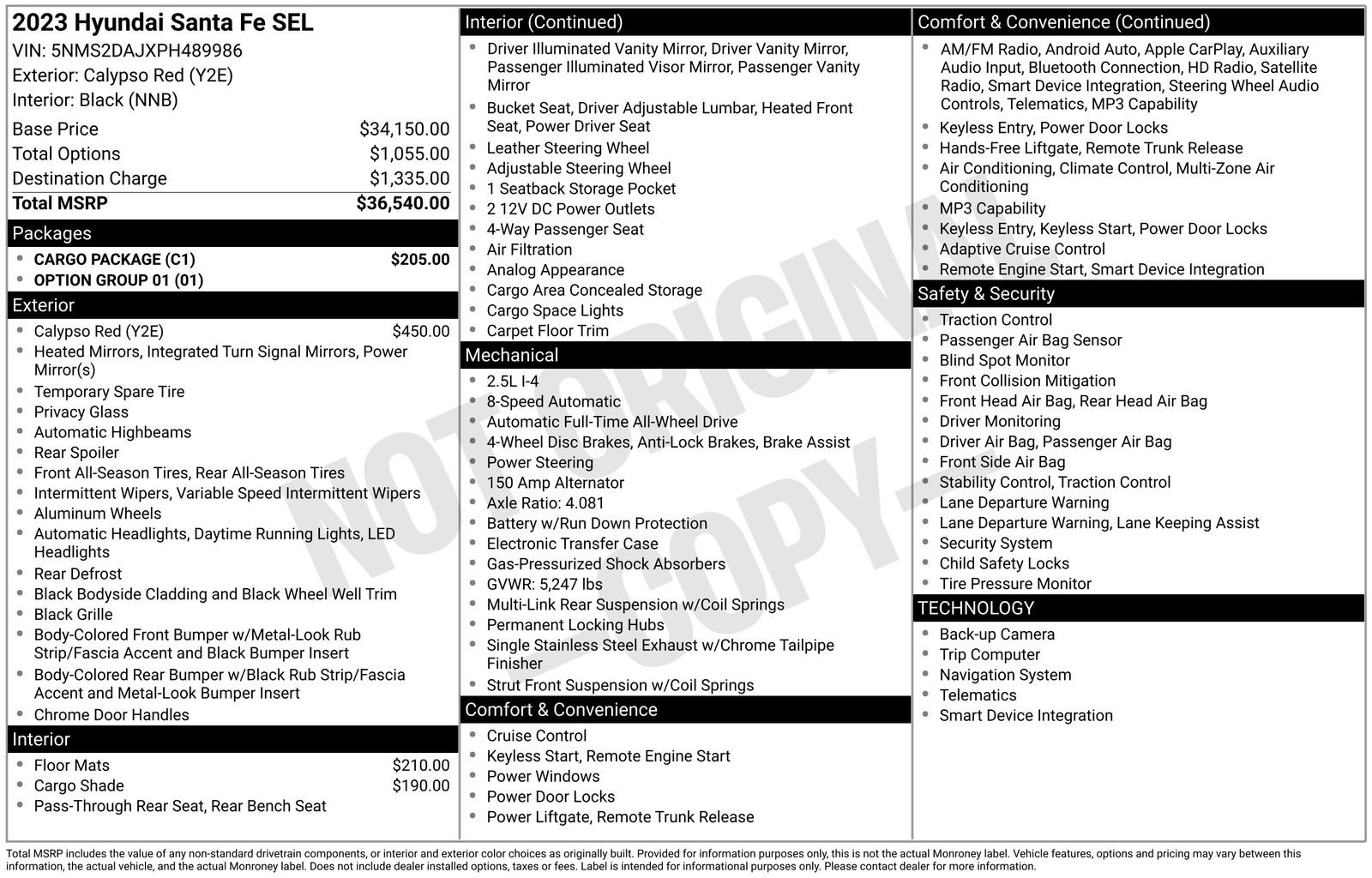 Used 2023 Hyundai Santa Fe SEL w/ Cargo Package image 18