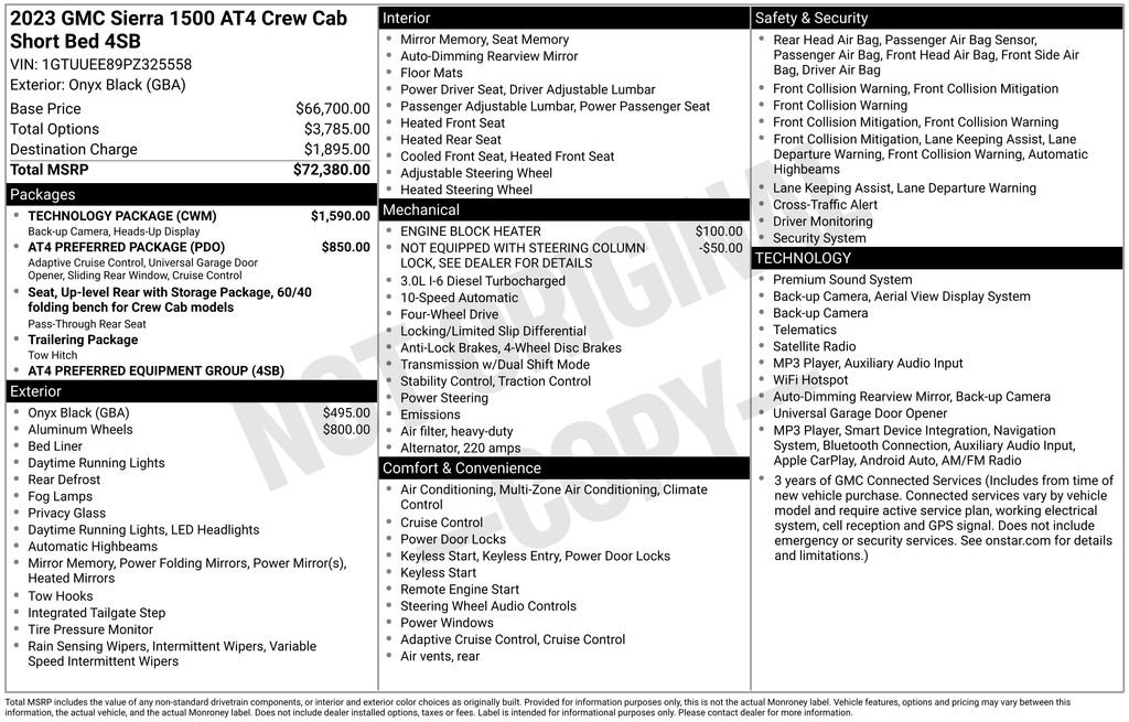 Used 2023 GMC Sierra 1500 AT4 w/ Technology Package AWD/4WD image 11