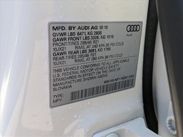 Used 2019 Audi Q8 Premium w/ Convenience Package AWD/4WD image 25