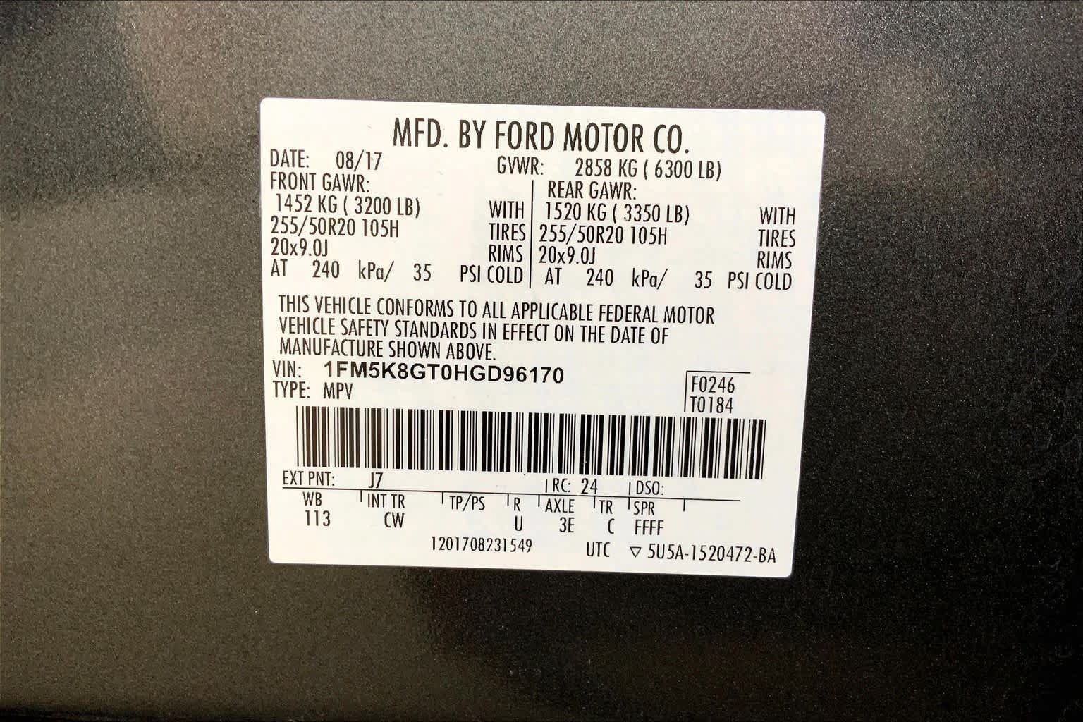 Used 2017 Ford Explorer Sport w/ Equipment Group 401A AWD/4WD image 36