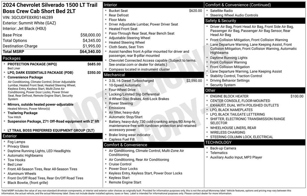 Certified 2024 Chevrolet Silverado 1500 LT Trail Boss w/ Protection Package AWD/4WD image 10