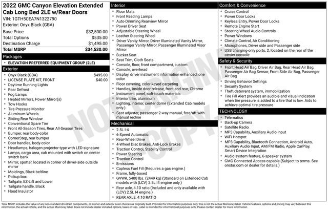 Used 2022 GMC Canyon Elevation RWD image 31