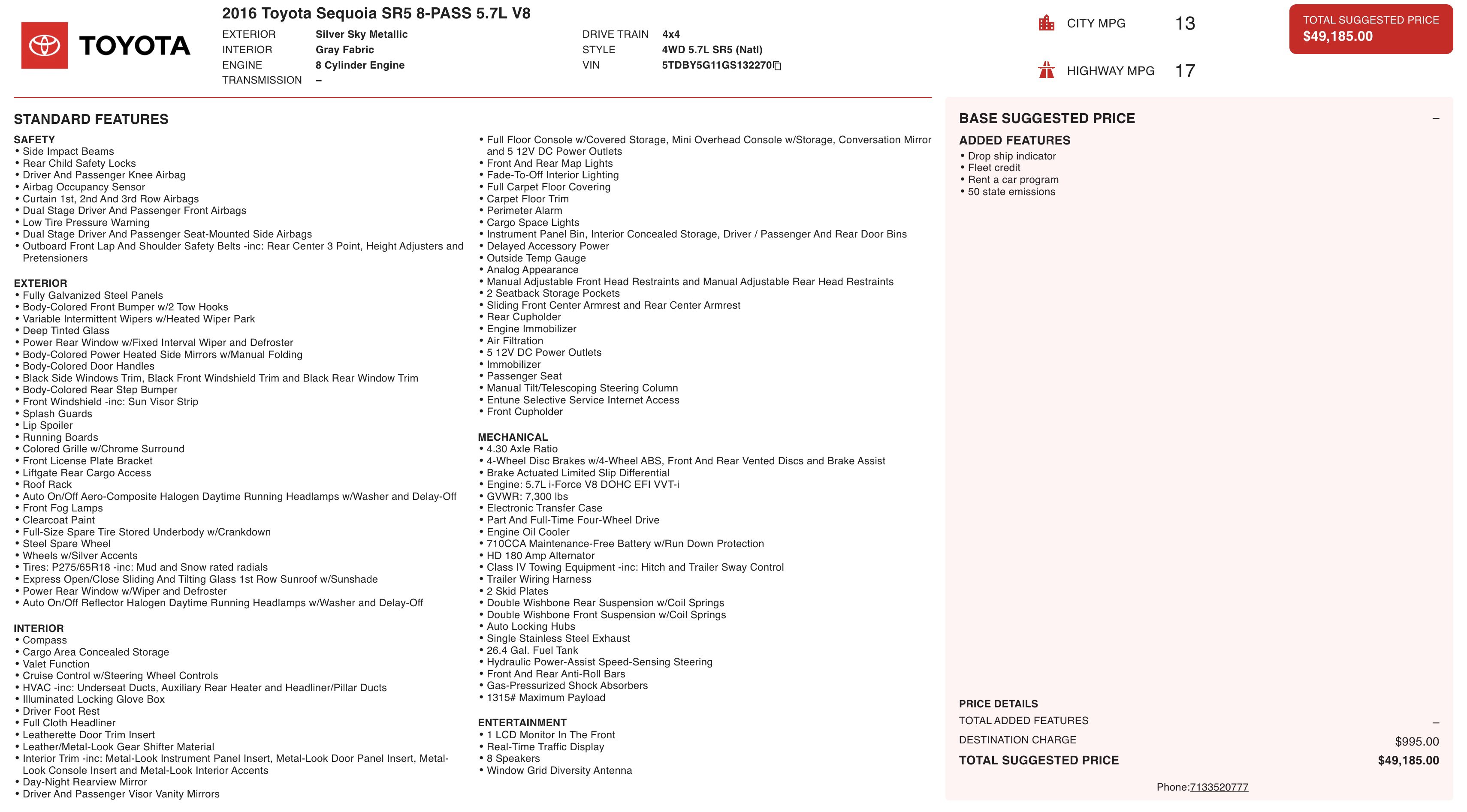 Used 2016 Toyota Sequoia SR5 image 5