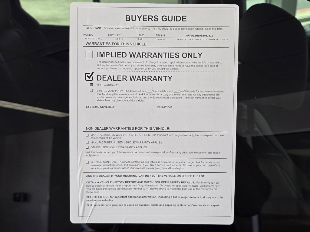 Used 2025 Honda Odyssey EX-L image 43
