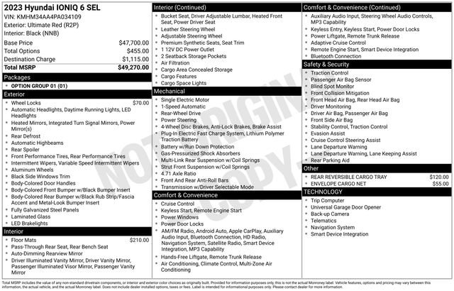 Used 2023 Hyundai Ioniq 6 SEL RWD image 34