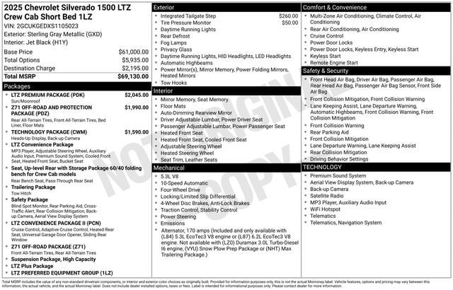 Certified 2025 Chevrolet Silverado 1500 LTZ w/ LTZ Premium Package AWD/4WD image 2
