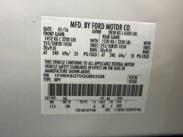 Used 2016 Ford Explorer Sport AWD/4WD image 31