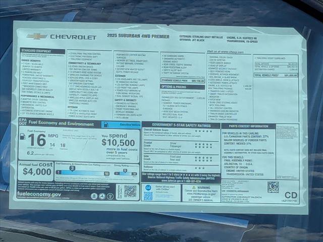 New 2025 Chevrolet Suburban Premier AWD/4WD image 18