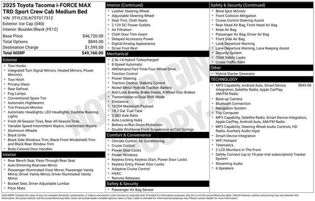 Used 2025 Toyota Tacoma TRD Sport AWD/4WD image 27