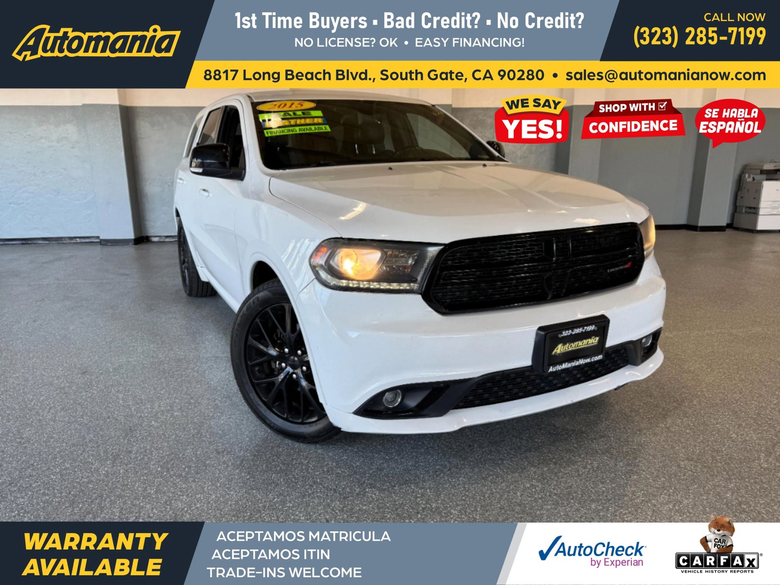Used 2015 Dodge Durango Limited w/ Blacktop Package RWD image 1