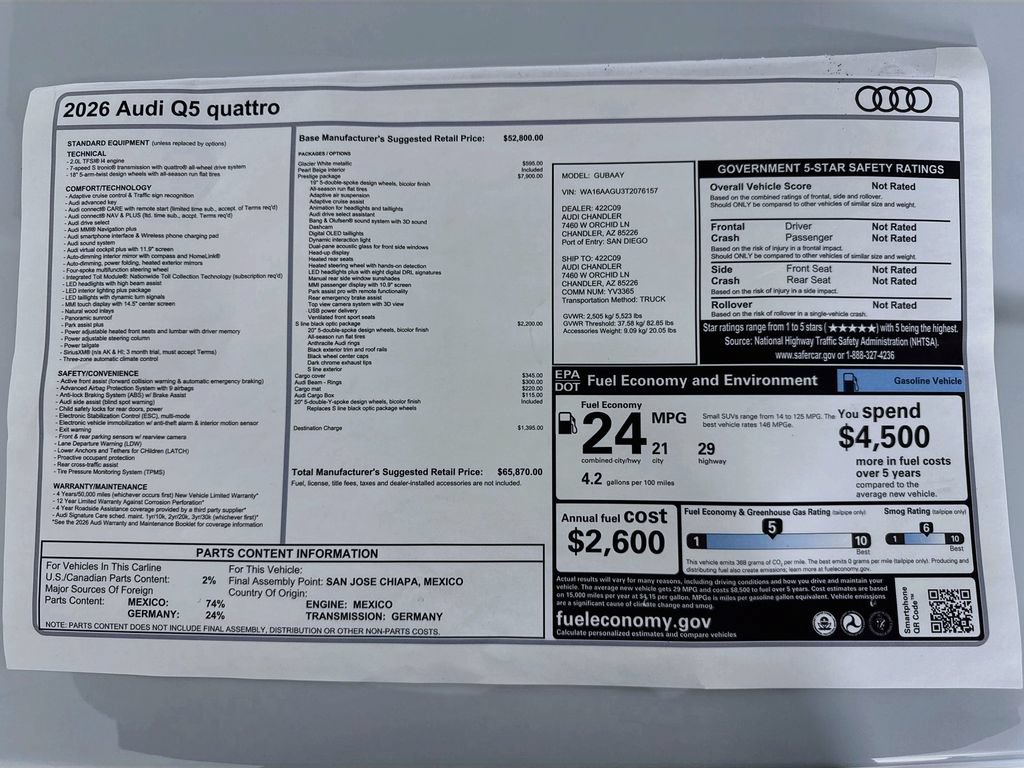 New 2026 Audi Q5 Prestige AWD/4WD image 9