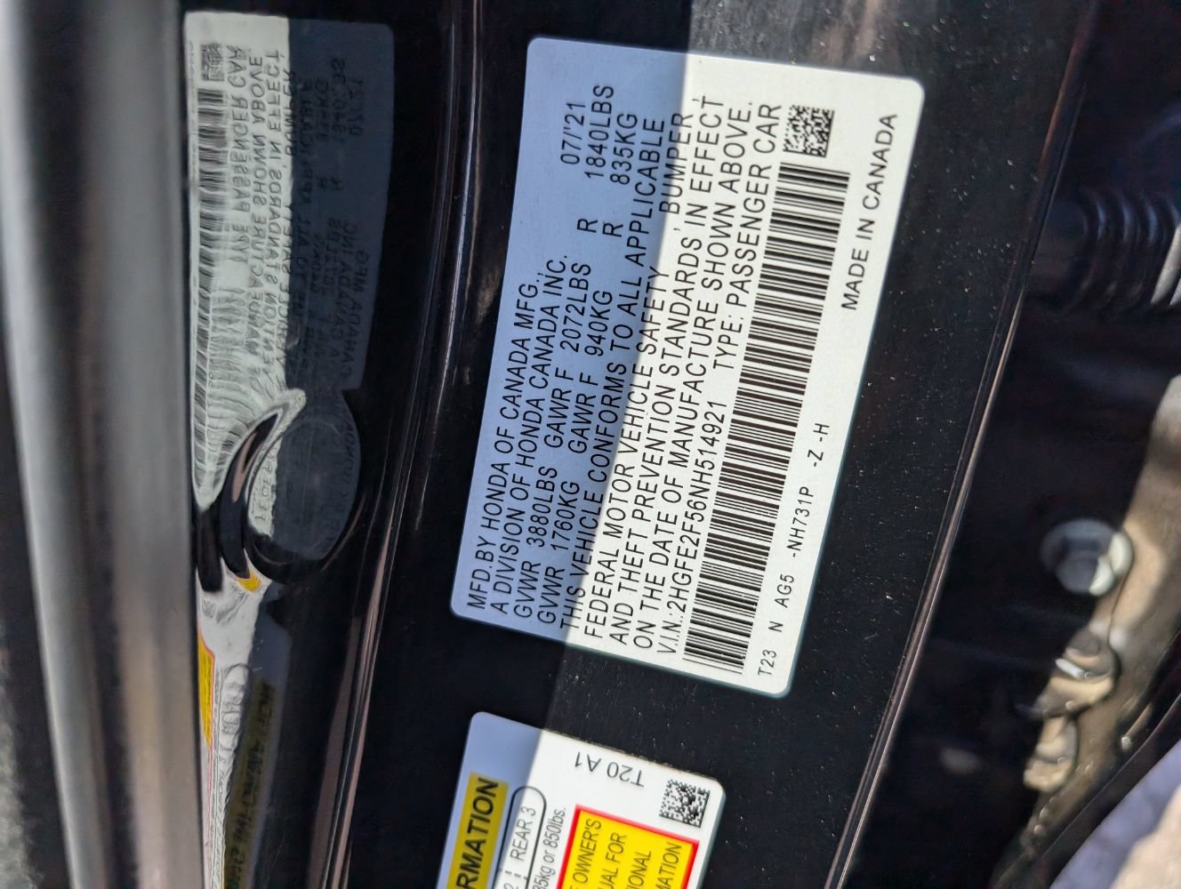 Used 2022 Honda Civic Sport image 24