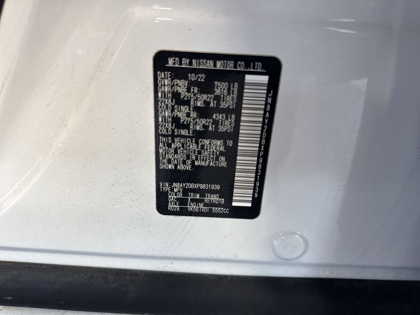 Used 2023 Nissan Armada Platinum w/ Captain's Chairs Package image 44
