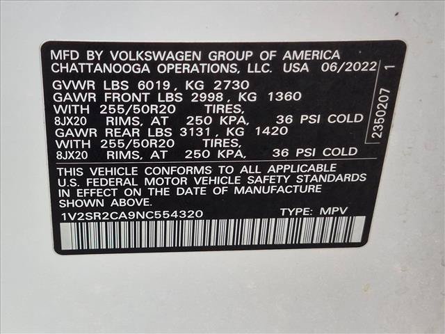Used 2022 Volkswagen Atlas SEL R-Line AWD/4WD image 11