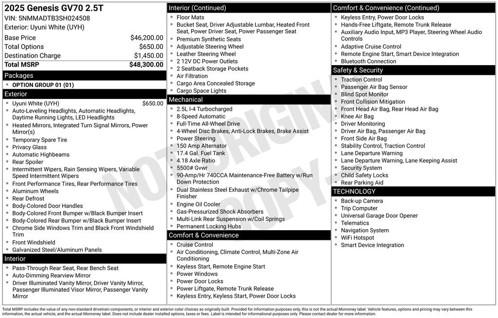 Used 2025 Genesis GV70 2.5T image 21
