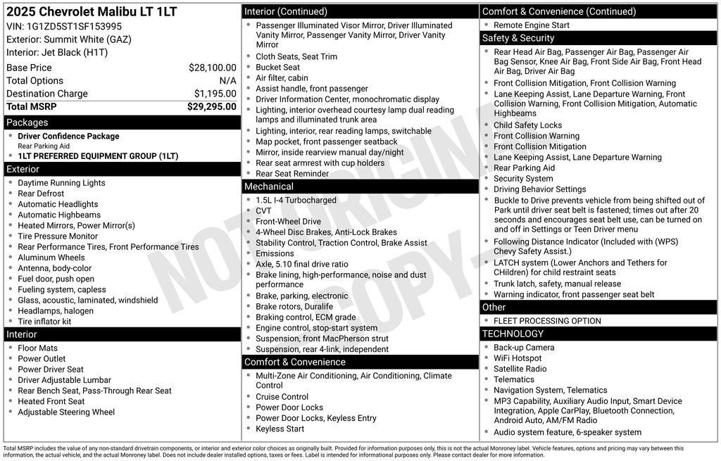 Used 2025 Chevrolet Malibu LT FWD image 16