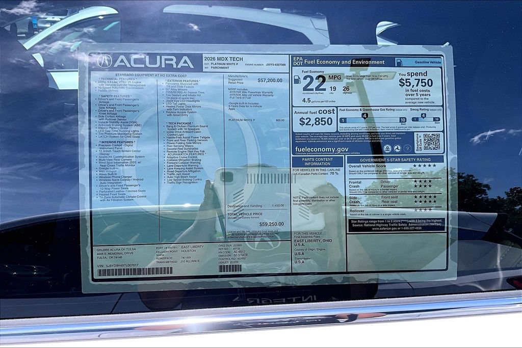 New 2026 Acura MDX w/ Technology Package FWD image 30