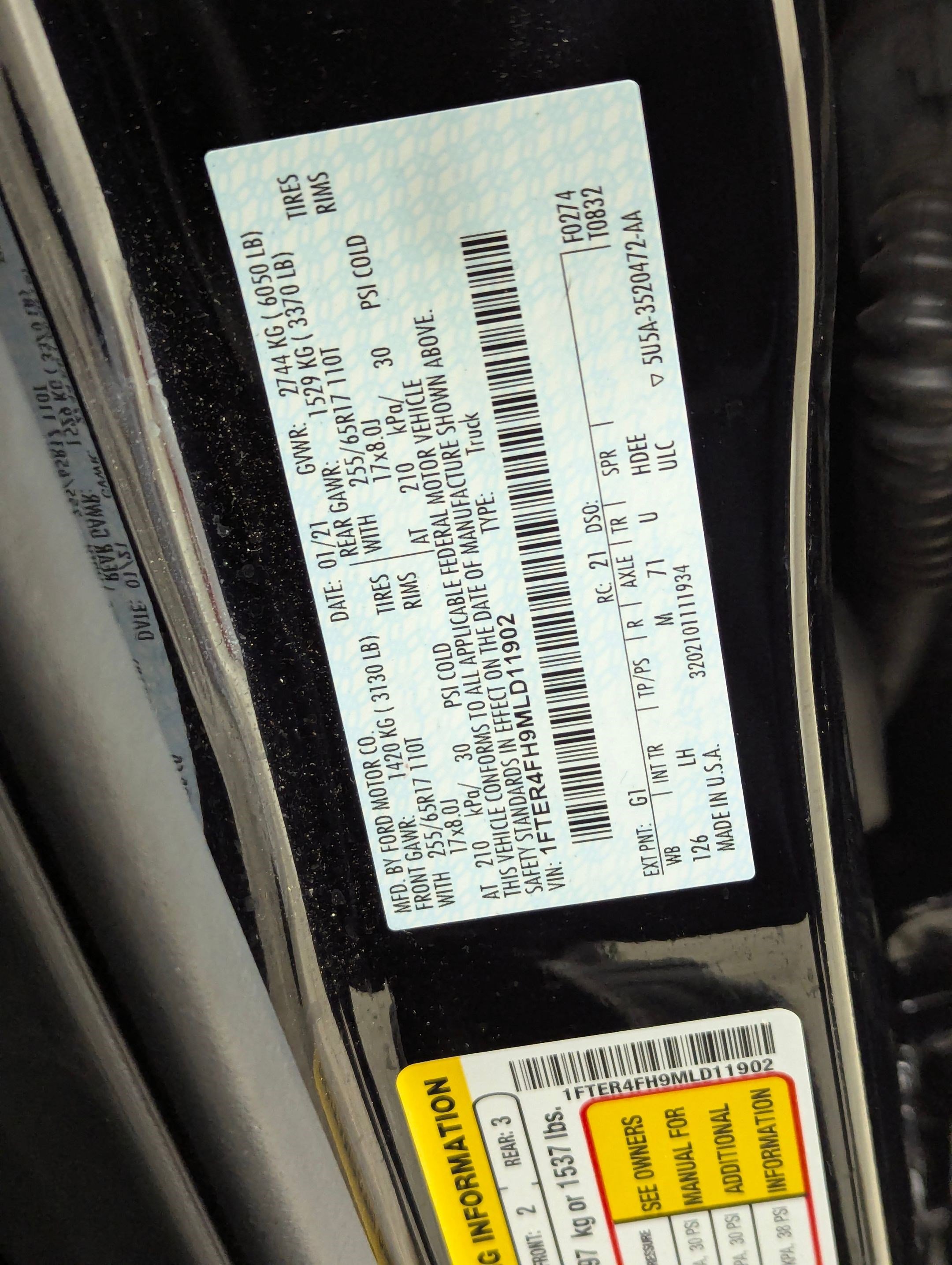 Certified 2021 Ford Ranger XLT w/ Equipment Group 301A Mid image 20